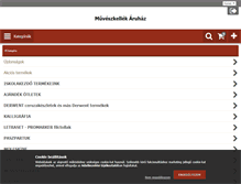 Tablet Screenshot of muveszwebbolt.hu